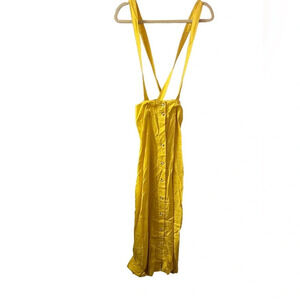 NWT PROMOD YELLOW SUSPENDER MAXI SKIRT